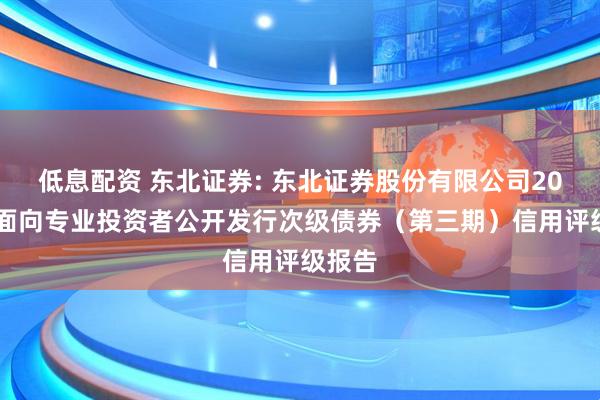 低息配资 东北证券: 东北证券股份有限公司2025年面向专业投资者公开发行次级债券（第三期）信用评级报告